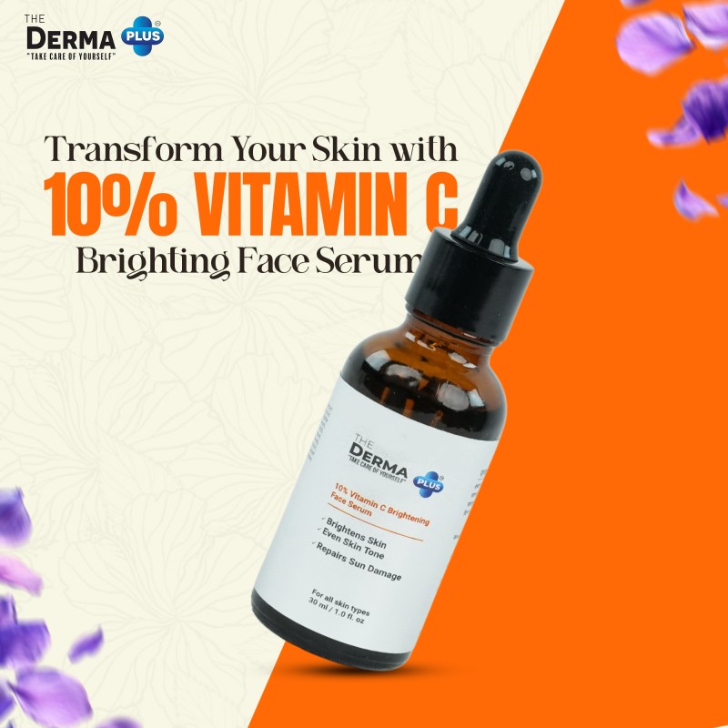 The Derma Plus 10% Vitamin C Brightening Face Serum – 30 ml